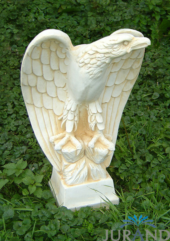 GARDEN FIGURE STONE FIGURE GARDEN SCULPTURE CAST STONE EAGLE 54 cm - 1540