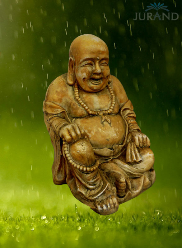GARDEN FIGURE STONE FIGURE GARDEN SCULPTURE CAST STONE BUDDHA 43 cm - 1598