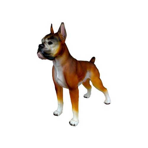 Decorative sculpture designed as an original colored motley standing dog 48cm A160