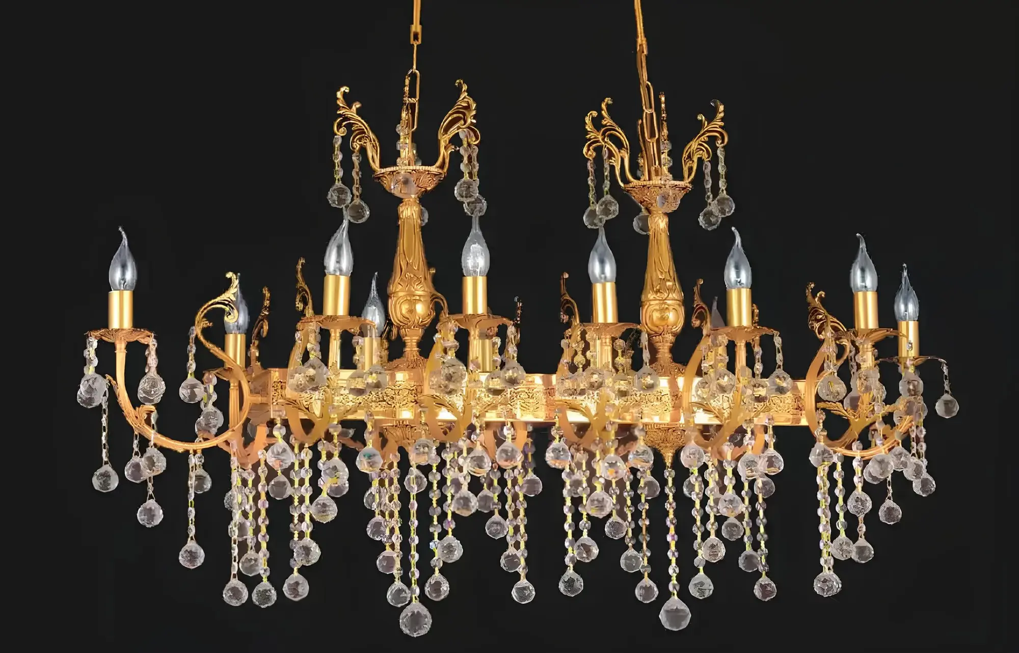 Chandelier Luxury Ceiling Chandelier Ceiling Lamp Lustre Gold Crystal Lamp