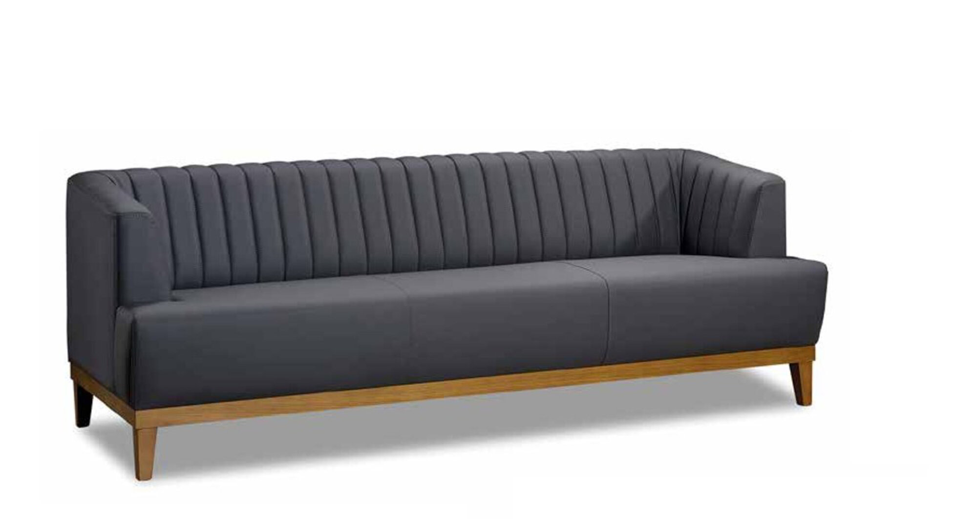 Exclusive dark gray three-seater living room sofa elegant couches