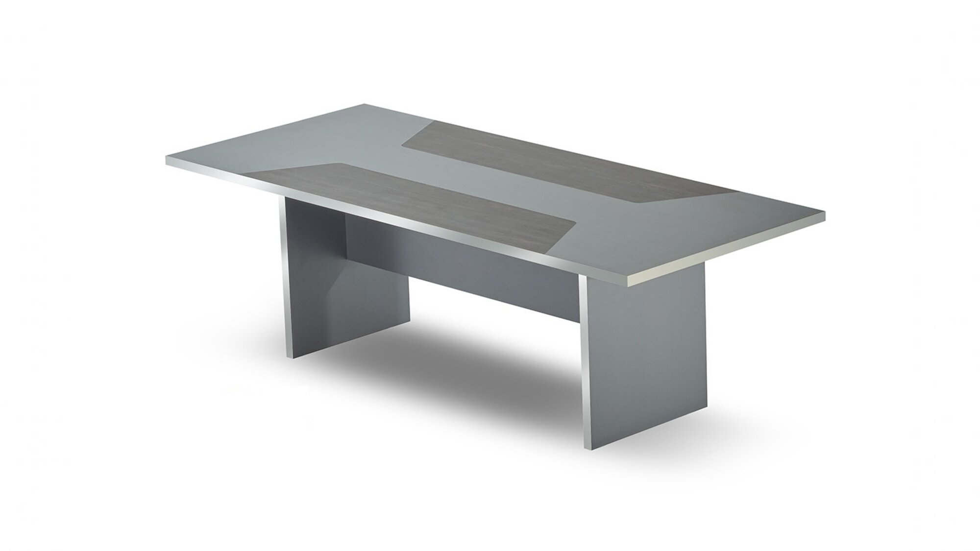 Silver conference table wood office furniture modern rectangular office desk