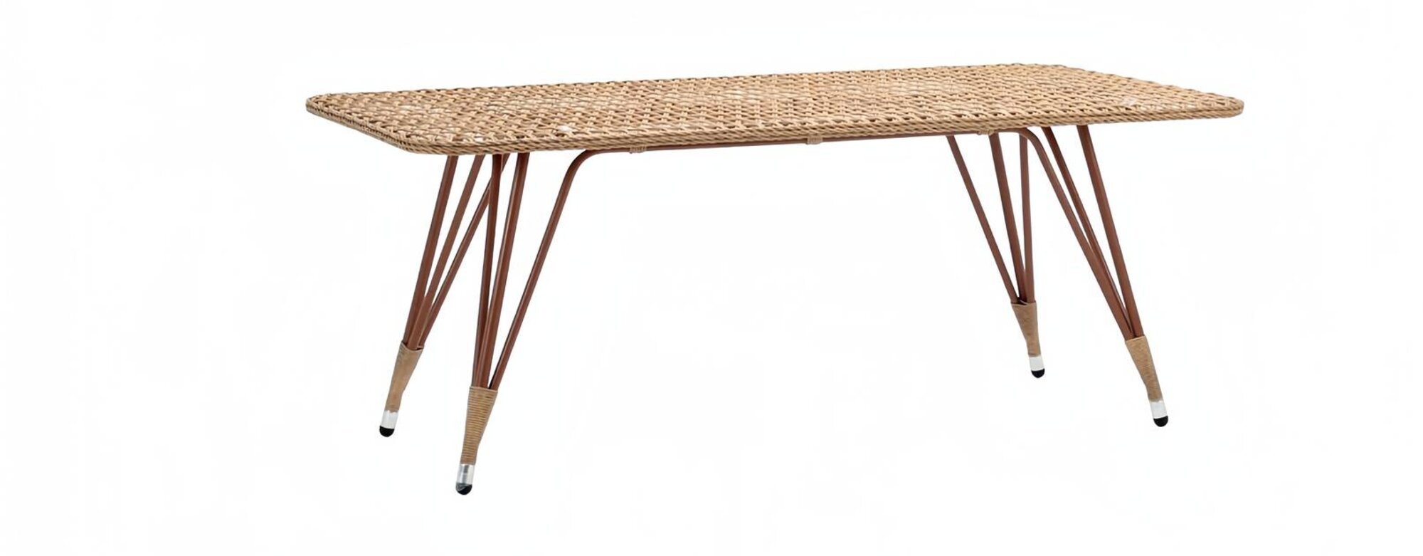 Tables High Quality Rectangular Luxury Modern Brown Terrace Rattan Furniture