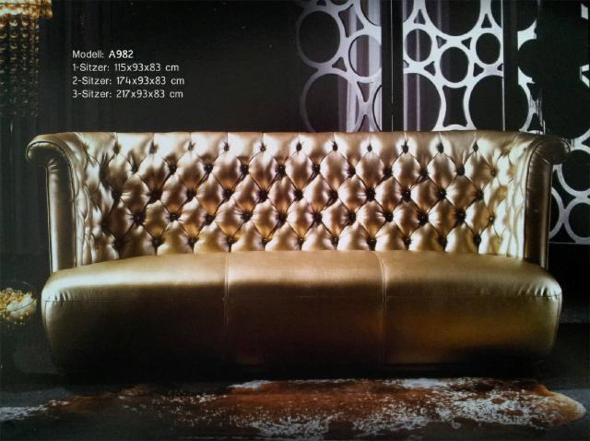 Chesterfield sofa set leather sofa fabric textile upholstered couch sofa set new