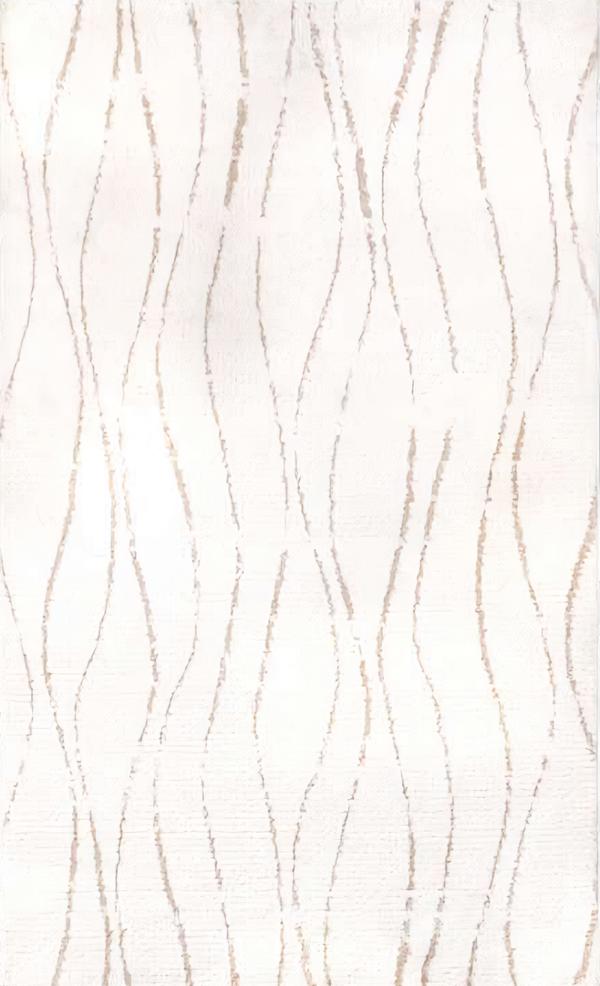 Designer white carpet living room rug short pile beige line design