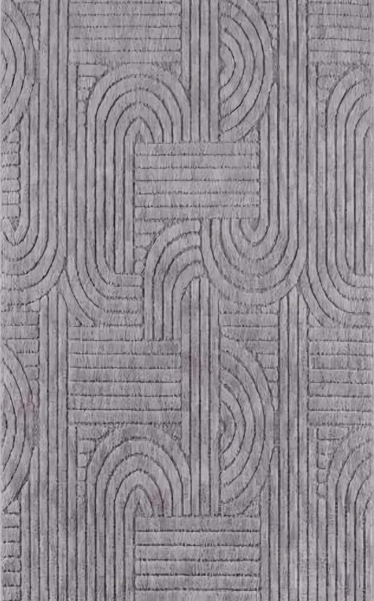 Gray rug abstract geometric pattern short pile living room rug