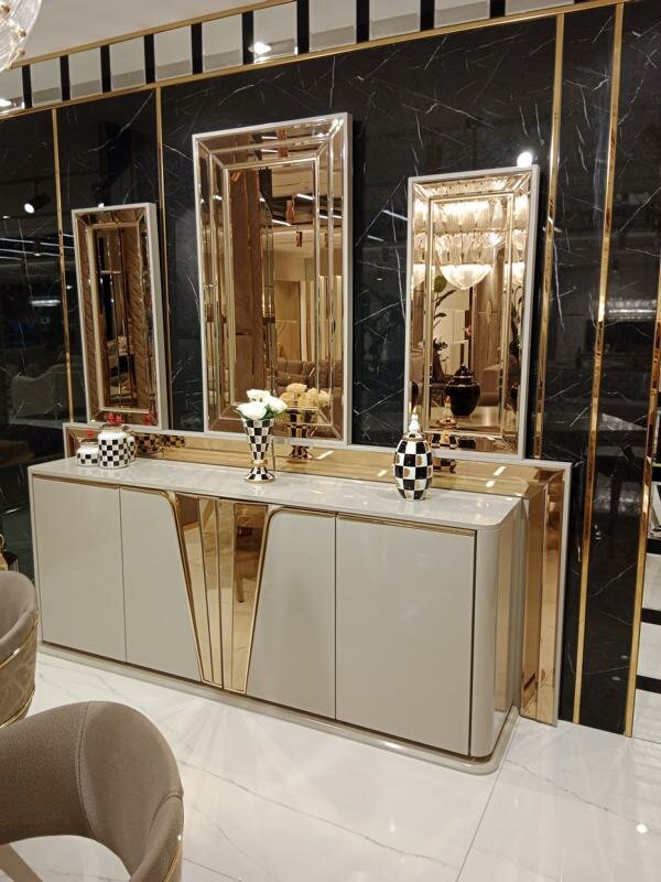 Luxurious Modern Dresser with 3x Mirror Exclusive Design and High Quality