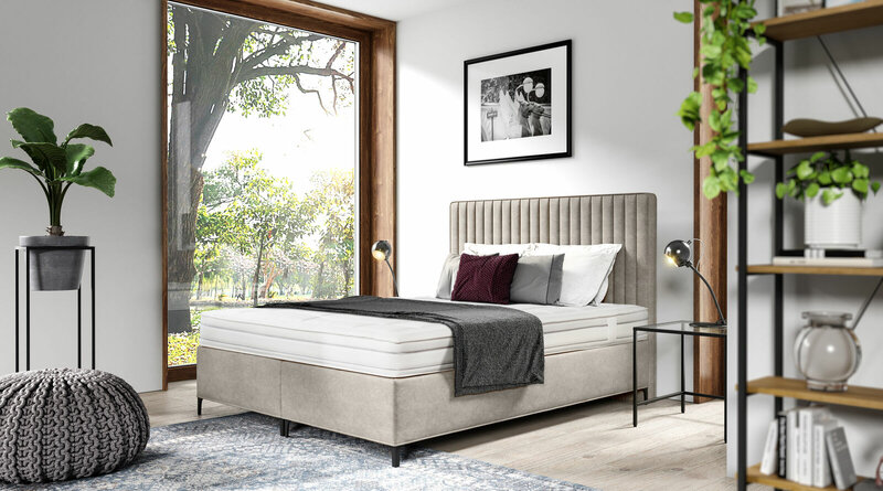 Double bed Designer bedroom Luxury box-spring bed Modern furniture