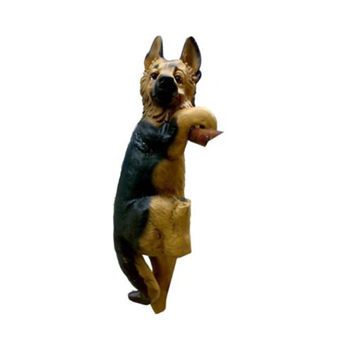Decorative sculpture designed as an original colored climbing german shepherd 28 cm (A147)