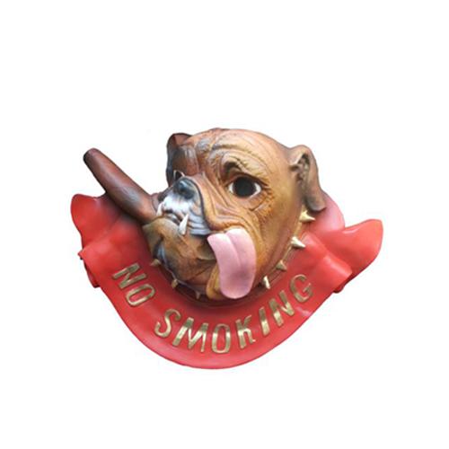 Decorative no smoking sign designed as a dog with cigar 30cm WG2020 (A25)
