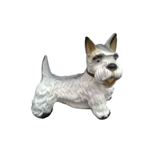 Decorative sculpture designed as a white miniature shaggy dog 30cm (A26)