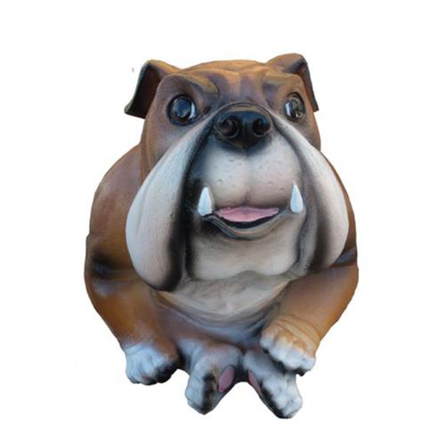 Decorative garden sculpture designed as a gloss cartoon sitting dog 70cm (A31)