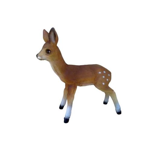Decorative sculpture designed as an original light brown colored deer cub 55cm