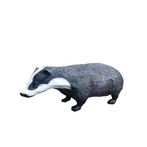 Decorative sculpture designed as an original black white colored marsupial animal 75cm
