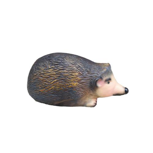 Deco figure of a natural motley brown colored hedgehog 44cm