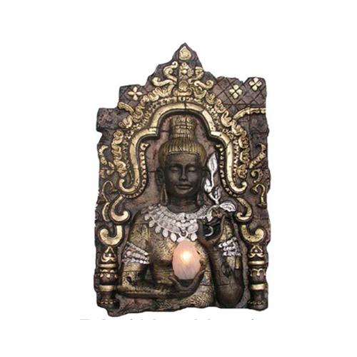 Decorative lamp of sitting Buddha holding light figure sculpture 107 x 60 cm sizes (B25)