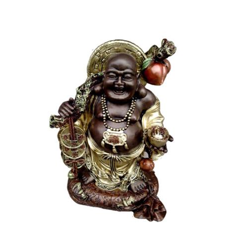 Lucky Budai with an apple figure statue decorative sculpture 45 cm height