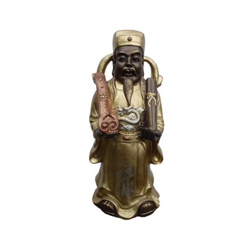 Decorative sculpture statue designed as Confucius with scrolls figure 48 cm height