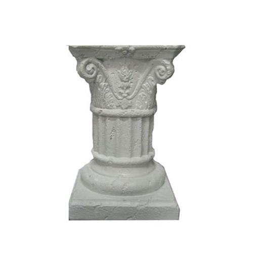 Decorative column figure statue in antique corinthian pillar statue with natural obsolescence imitation 51cm height (C33A)