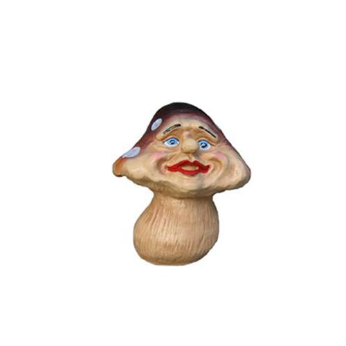 Original colored decorative figure designed as a mushroom with a sad face 18cm