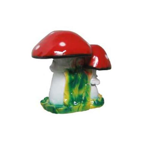 Decorative gloss garden figure designed as two amanita mushrooms 45cm