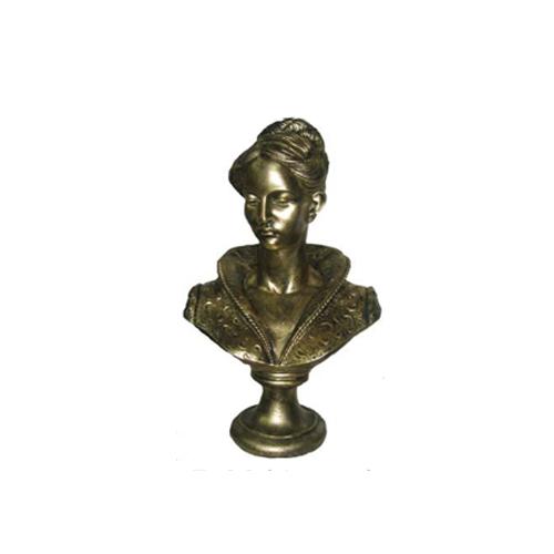 Classic style golden woman bust figure decorative sculpture 47 cm height R12