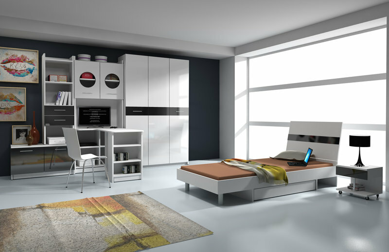 Complete children's room RAJ1 Various colours! 7-piece children's furniture On Stock