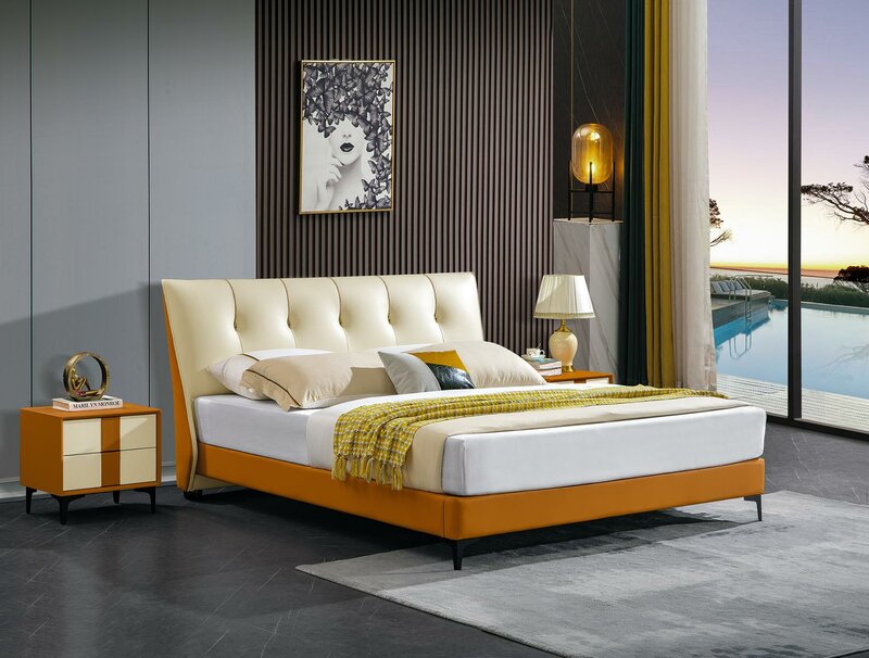 Bed upholstery design luxury double hotel beds luxury hotel 180x200 Chesterfield