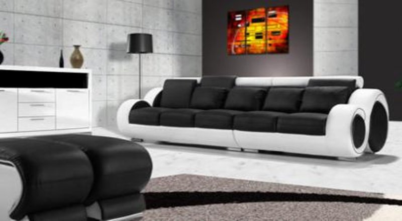 Designer Leather Sofa 5-Seater Berlin