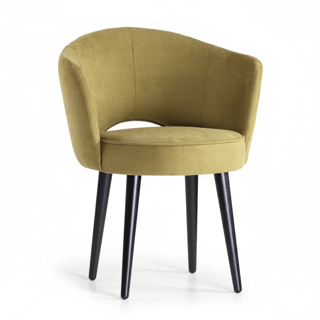 2er-Set neue Holzstühle, klassisches Design, mit grünem Stoffbezug Sofort