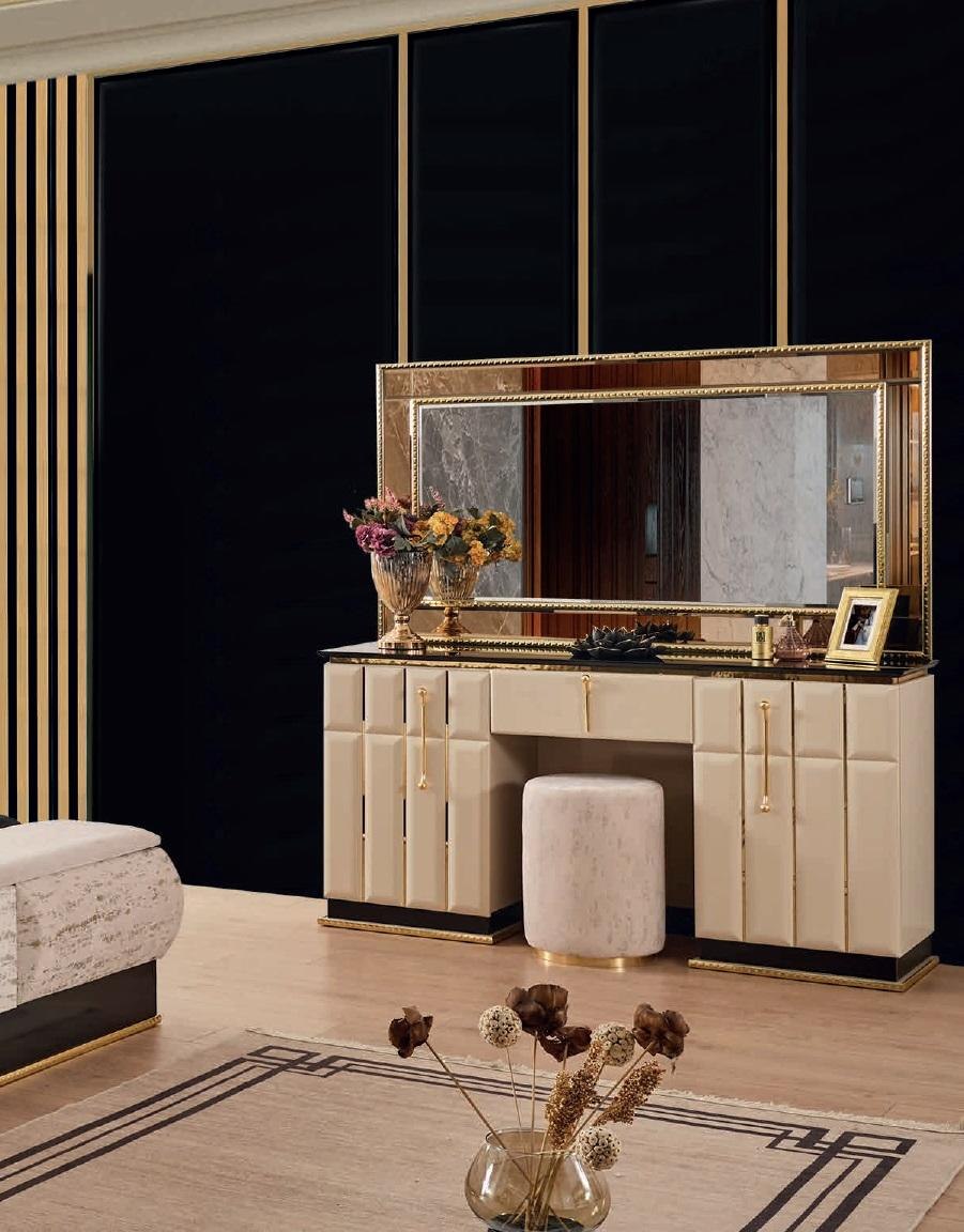 Schminktisch Kommode mit Spiegel Konsole Kommoden Holz Modern Schlafzimmer 2tlg.