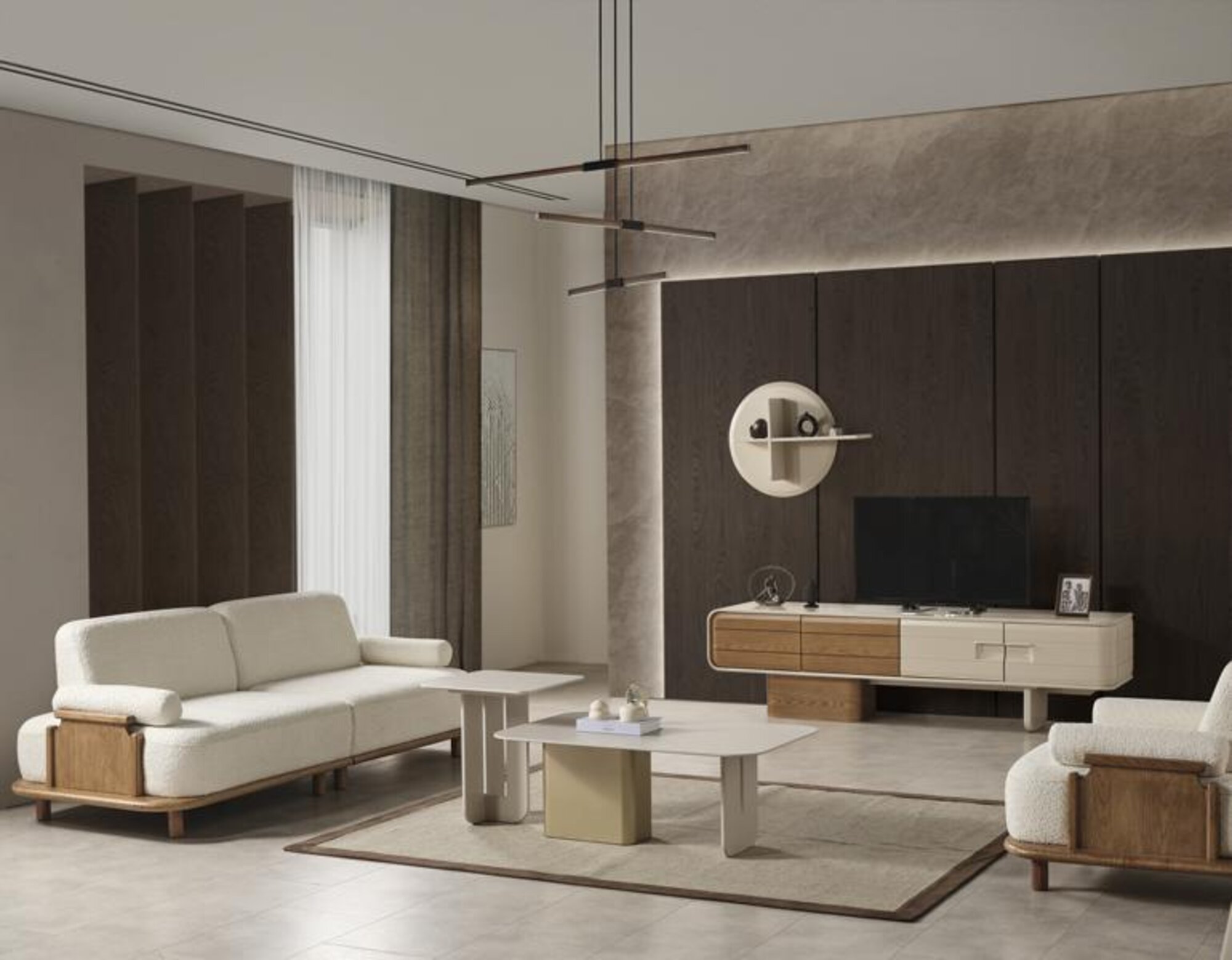 Sofa 3-seater TV stand wall shelf side table coffee table living room