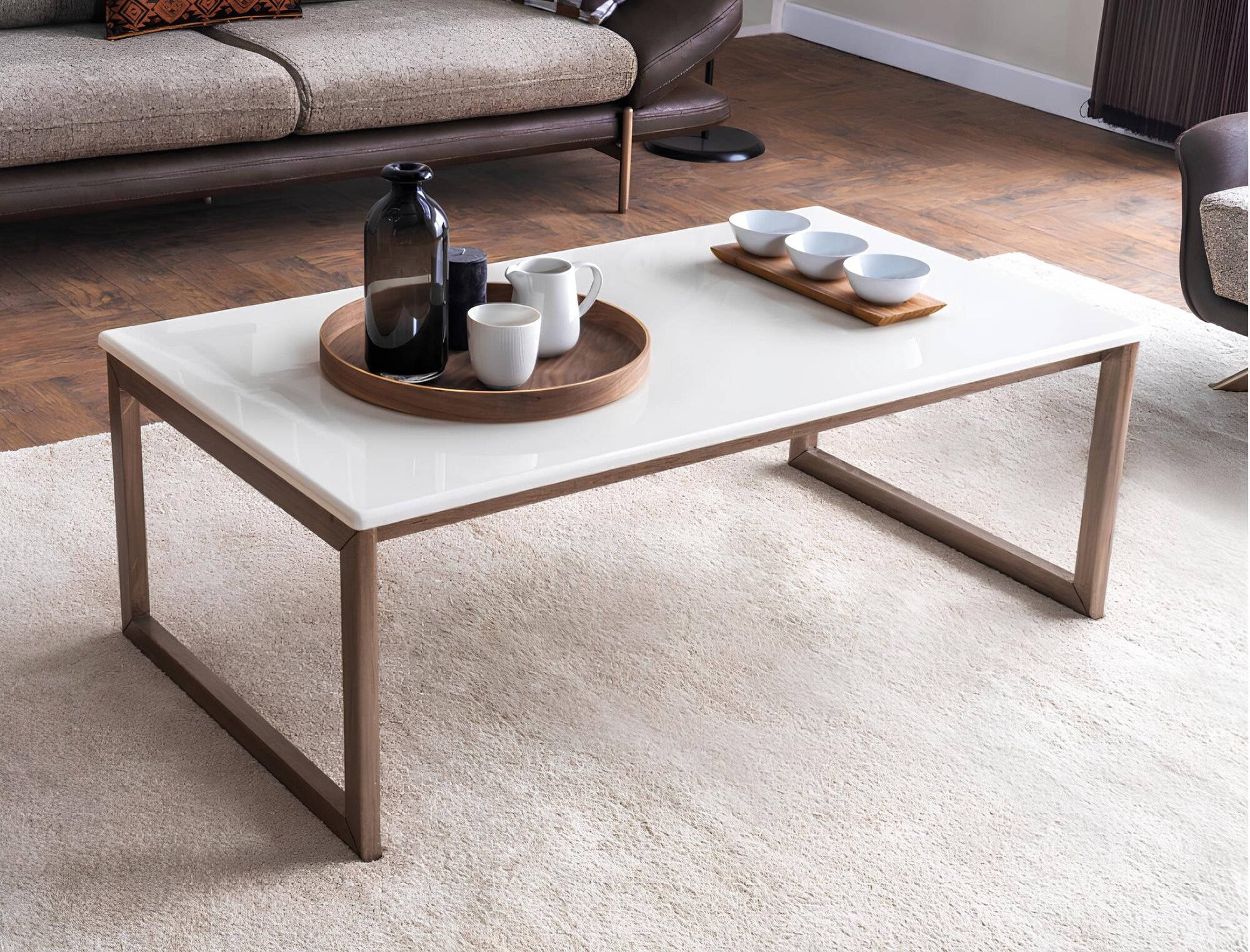 Luxurious White Coffee Table Living Room Furniture Wood Luxe Coffee Table Luxurious White Coffee Table Living Room Furniture Wood Luxe Coffee Table