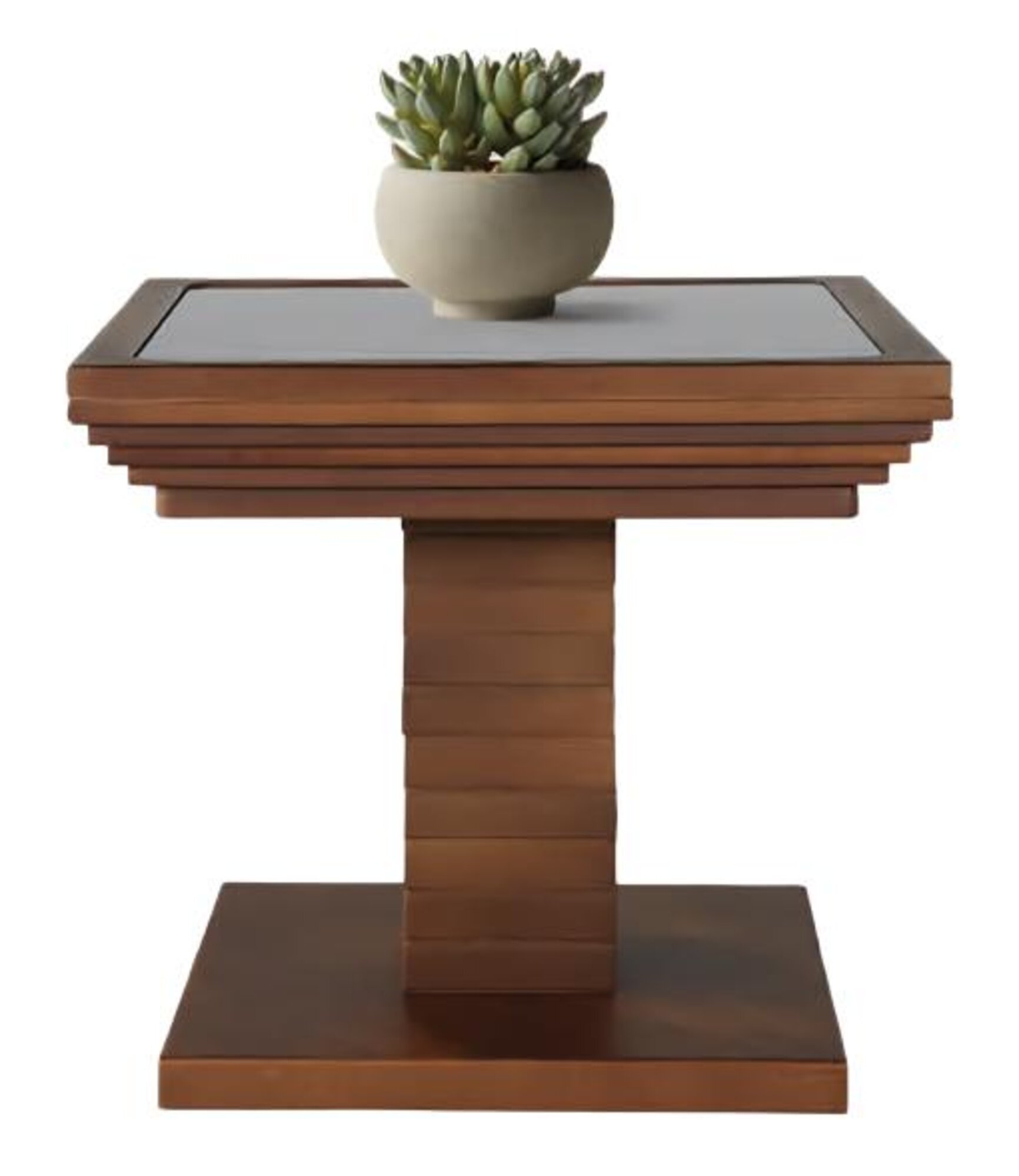 Living room table, coffee table, square, sofa table, side table, brown.