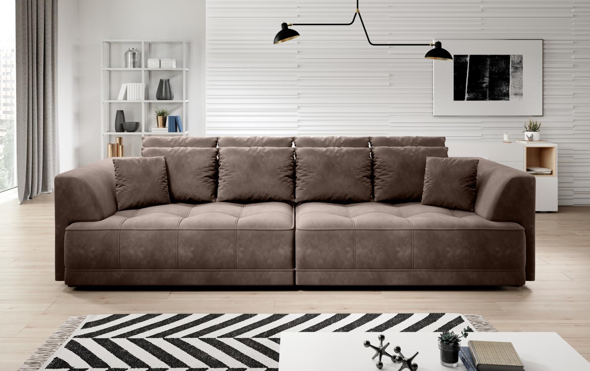 Sleeper sofa 4-seater sofas room furniture big XXL couch upholstered design sofa couches