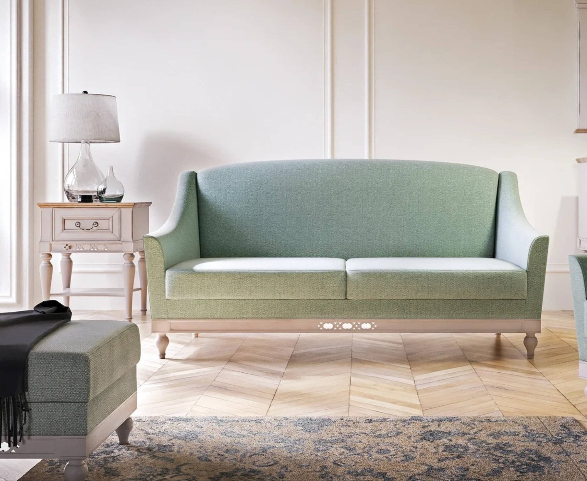 Stylish sofa 3-seater wooden furniture side table complete living room set Stylish sofa 3-seater wooden furniture side table complete living room set