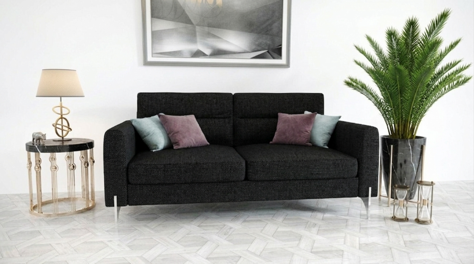 Sofas Couches Elegant Design Luxury Velvet Fabric Sofa Couch Upholstery 2 Seater