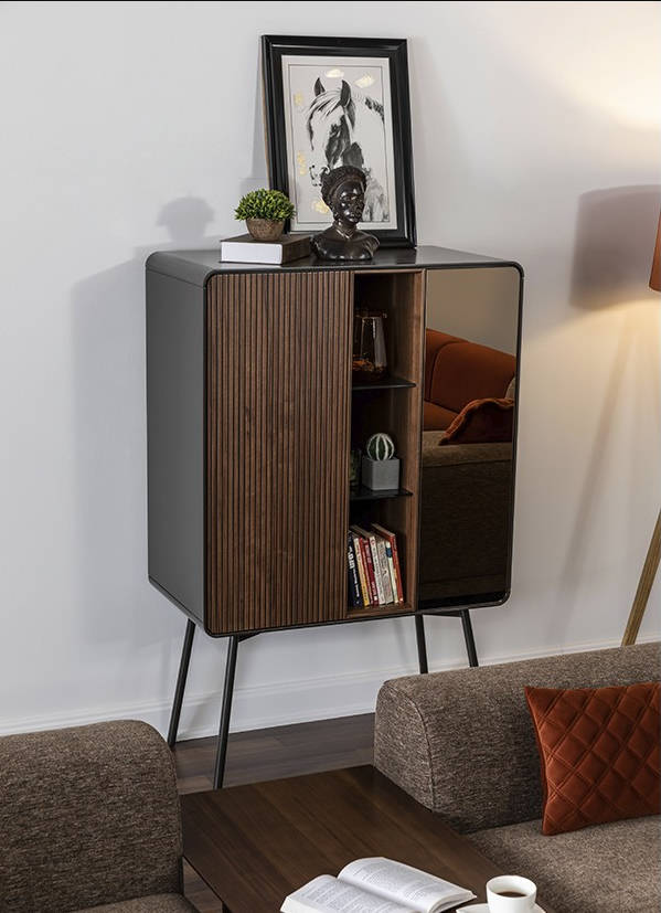 Retro Sideboard Bar Cabinet Living Room Cupboards Wood Wine Cabinet Brown Retro Sideboard Bar Cabinet Living Room Cupboards Wood Wine Cabinet Brown