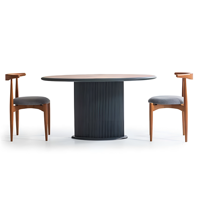 Modern dining set Complete dining room Dining table Chairs 3pcs Brown