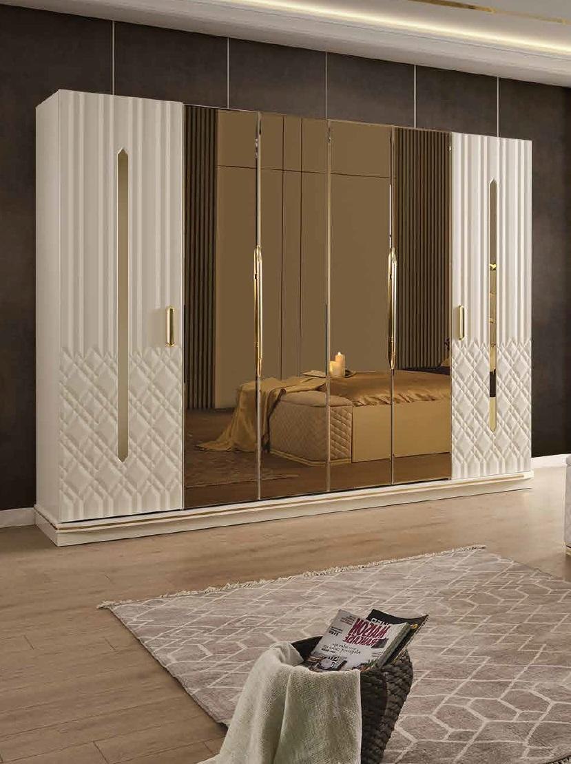 Moderner Kleiderschrank Luxus Schrank Holz Schränke Glas Gold Hochglanz Italien Moderner Kleiderschrank Luxus Schrank Holz Schränke Glas Gold Hochglanz Italien