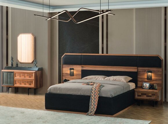 Unique Bedroom Furniture Bed Frame Luxury Bedside Tables Console