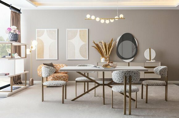 Dining table dining room set table 4x chair tables dining tables 5pc set upholstery