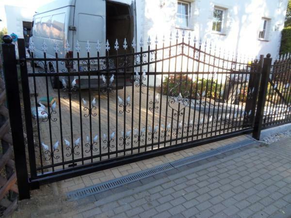 Wrought iron sliding gate modern electric gates driveway sliding gate model 395