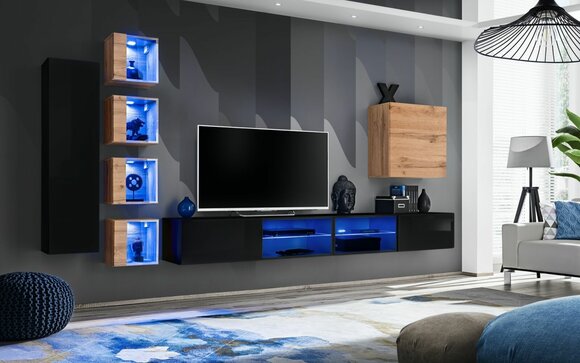 Modern furniture designer wall unit furnishings luxury set new wall cabinet
