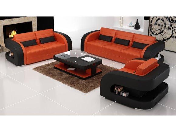 3+2+1 sofa set leather sofa couch sofa designer sofas living area BERGAMO