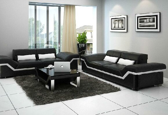 LEATHER SOFA BIG SOFA 3+3 SEATERS NEW YORK