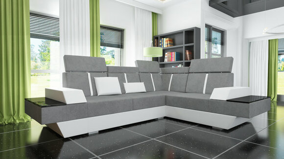 Designer Corner Sofa Living Area Sofa Corner Sofa Couch Fabric Textile Leather