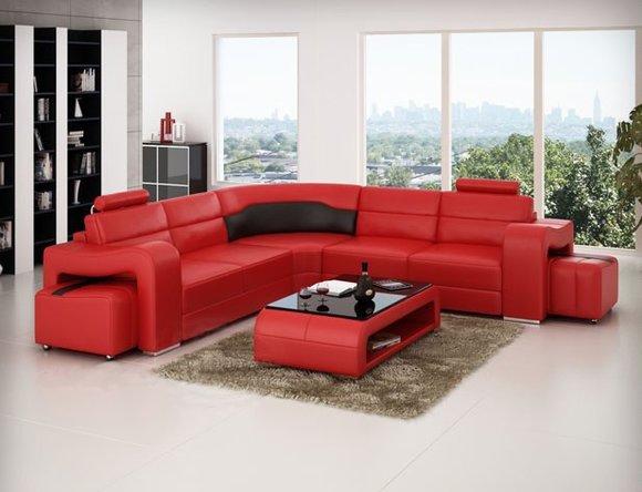 Leather Sofa Corner Sofa Living L Shape Couch Sofa Pisa