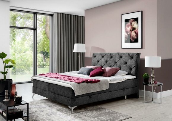 Bed Textile Upholstery Double Design Baroque Modern Style Chesterfield Beds Hotel