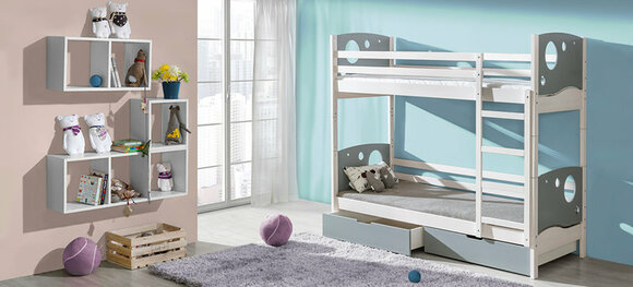 Loft Bed Double Bunk Bed Bunk Bed Children\'s Bed Bed Drawer Colour Selection Kevin
